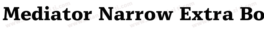 Mediator Narrow Extra Bold字体转换